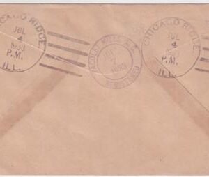 US Illinois, Chicago Ridge 729 Fancy Cancel Cover, Firecracker, Eagle