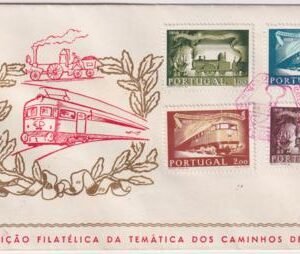 Portugal 1956 FDC for 818-821 100th Anniversary of Portuguese Railway
