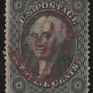 US 36 Early Classics F+ Used S-O-N Red Grid Cancel Type I cv $320