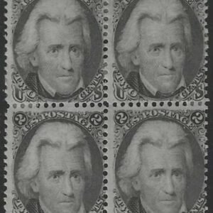 US 73 Early Classics Ave-F Unused Hinged Fresh OG Block of 4, Nice Remnants cv $2,750