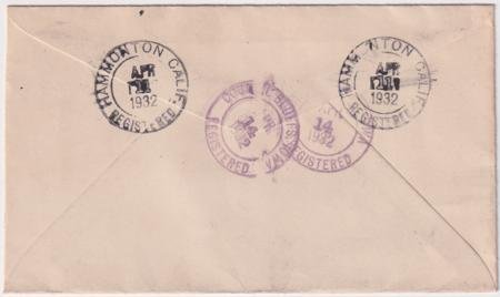 INV-22332×1-1 US California, Hammonton 706, 708, 712 Fancy Cancel Cover, Maltese Cross