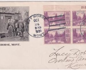 US Montana, Bay Horse 742 Fancy Cancel Cover Horse