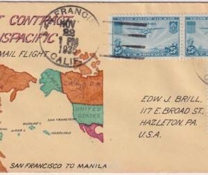US 1933 C20 FDC Flown San Francisco to Manila