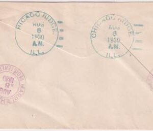 US Illinois, Chicago Ridge 637 Fancy Cancel Cover , Thistle