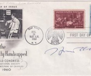 US 1155 Autographed Cover, Signed by Dr. Howard. A. Rusk, Father of Rehab. Medicine