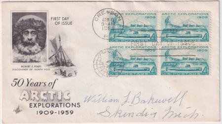 INV-22362itExt_7be45464-2b83-4f65-bd43-3bce8bcc920d US 1128 Autographed Cover, Signed by W. Bakewell, Antarctic Expedition
