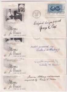 US 1070 Four Autographed Covers, Each Signed by a Designer or Engraver