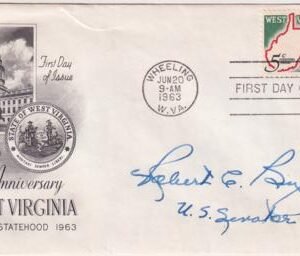 US 1232 FDC Signed by West Virginia Senator Robert Byrd