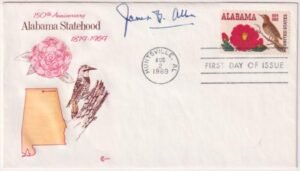 US 1375 FDC Signed by Senator James Allen of Alabama