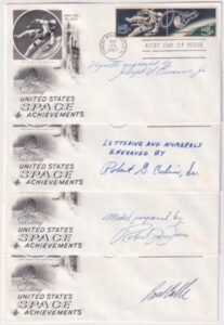 US 1332b Set of 4 Matched FDC's, Signed by Designer and Engravers