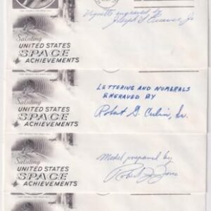 US 1332b Set of 4 Matched FDC's, Signed by Designer and Engravers