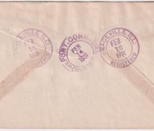 US Illinois, Braceville 367, 632, 638, 640 Fancy Cancel Cover, Lincoln Bust