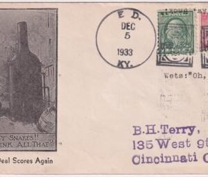 US Kentucky, Ed 542, 7161  Fancy Cancel Cover, Face in Box