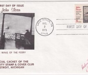 US 1433 FDC Signed by Helen Farr Sloan, Widow
