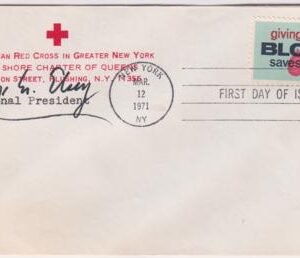 US 1425 FDC Signed by Georhe M. Elsey, President of Red Cross