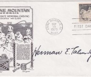 US 1408 FDC Signed by Herman E. Talmadge as Senator