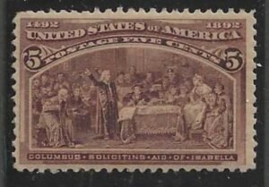 US 234 Early Commemoratives F-VF Mint NH Fresh From A Block cv $140