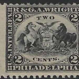 US RT23d Revenues Ave-F Mint Hinged OG Imprint - Score Watermarked cv $600