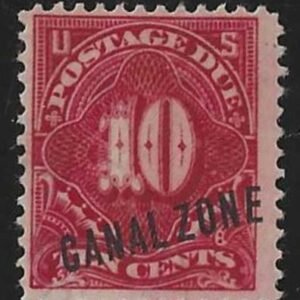 US Possessions - Canal Zone J3 F+ Mint H cv $900