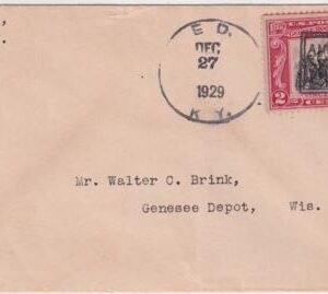 US Kentucky, Ed 651 Fancy Cancel Cover, Christmas 'Merry "Xmas" in Box