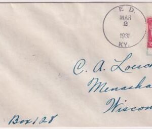 US Kentucky, Ed 690 Fancy Cancel Cover, Green Frog Cancel