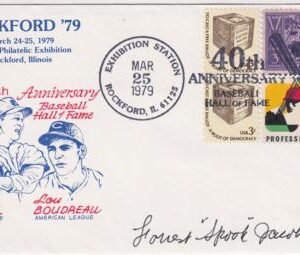US 1584, 1381 Event Cover Signed by Forrest "Spook" Jacobs Baseball Palyer