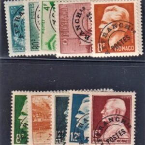 Monaco Yv 1-10 VF NH Complete Set of Scott Unlisted Precancels 1943-1951