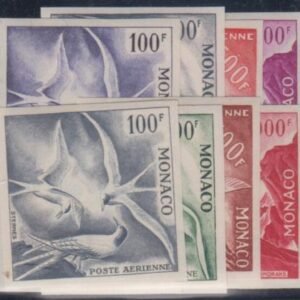 Monaco C41-44 VF NH Imperf Trial Color Proofs - 2 Colors per Denomination