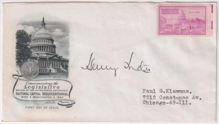 INV-22572itExt_14e3f7b4-f42f-47d3-941a-fbdb827cb2ac US 992 Unused Cover Signed byHenry Ford Jr., President Ford Motot Co.