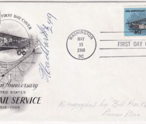US C74 FDC Signed by Pioneer Aviator Bill Hackbarth