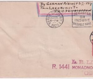 US 1929 Round the World Flight  Cover with 567 and 571