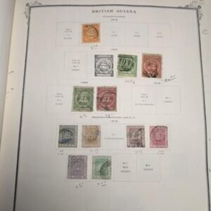 British Area -Guiana, Guyana, Jamaica, Leeward Is, Monerrat 1860-1976 Used Collection in Scott Binder