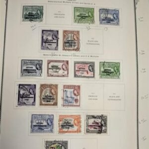 British Area -Guiana, Guyana, Jamaica, Leeward Is, Monerrat 1860-1976 Used Collection in Scott Binder