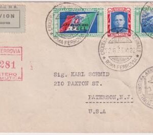 Italy 1933 VF Balbo Flight Cover with C48-C49, Rome - New York