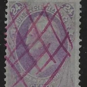 US 153 Bank Notes F-VF Used Unusual Crossed Violent Pen Cancel - Beautiful cv $210