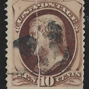 US 188 Bank Notes F-VF Used Pre-Printing Paper Crease, Short Perf on LR - Scare!