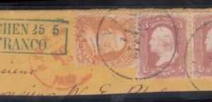 US 65(2), 71 Used On Overseas Piece, Kennet's Square, PA
