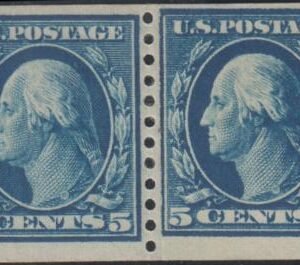 US 447 Washington / Franklin Mint LH F-VF+ Paste-Up Pair