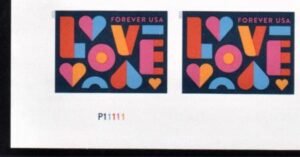 US 5543a Modern Imperf Love Pair