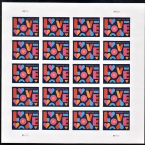 US 5543a Modern Imperf Love Sheet