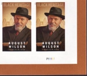 US 5555a Modern Imperf August Wilson Pair