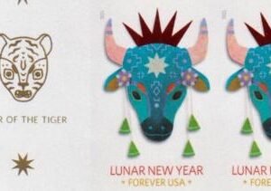 US 5556a Modern Imperf Lunar New Year-Ox Pair
