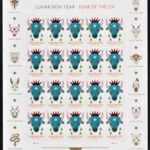 US 5556a Modern Imperf Lunar New Year-Ox Sheet