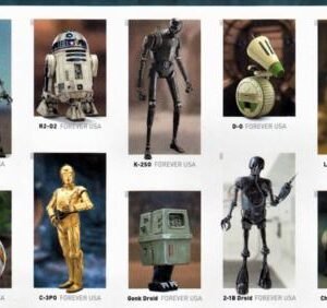 US 5573-82c Modern Imperf Star Wars Droids Block of 10