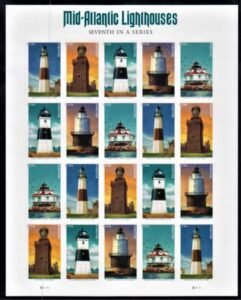 US 5621a Modern Imperf Lighthouses Sheet