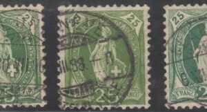 Switzerland 83 (SBK 67A+) Used 3 Distinctive Shade, Nice Cancel