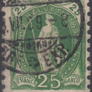 Switzerland 90 (SBK 67B) Used F-VF Nice Cancel - Full Perf