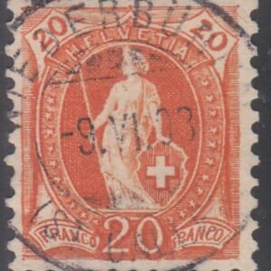 Switzerland 82A (SBK 66D) Used VF S-O-N Cancel