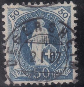 Switzerland 86A Used VF-XF 11 1/2 x 11, Control Mark II