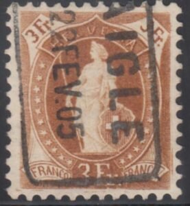 Switzerland 88B (SBK 72E) Used VF 11 1/2 x 12 Control Mark II